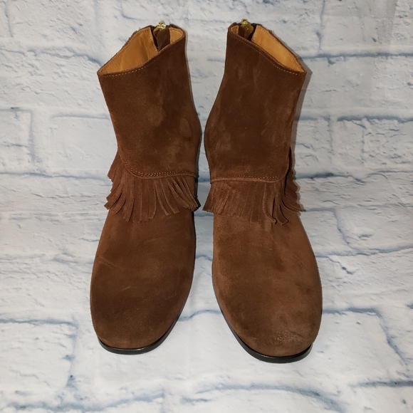 Buttero Suede fringe ankle booties size 37 - Picture 1 of 8
